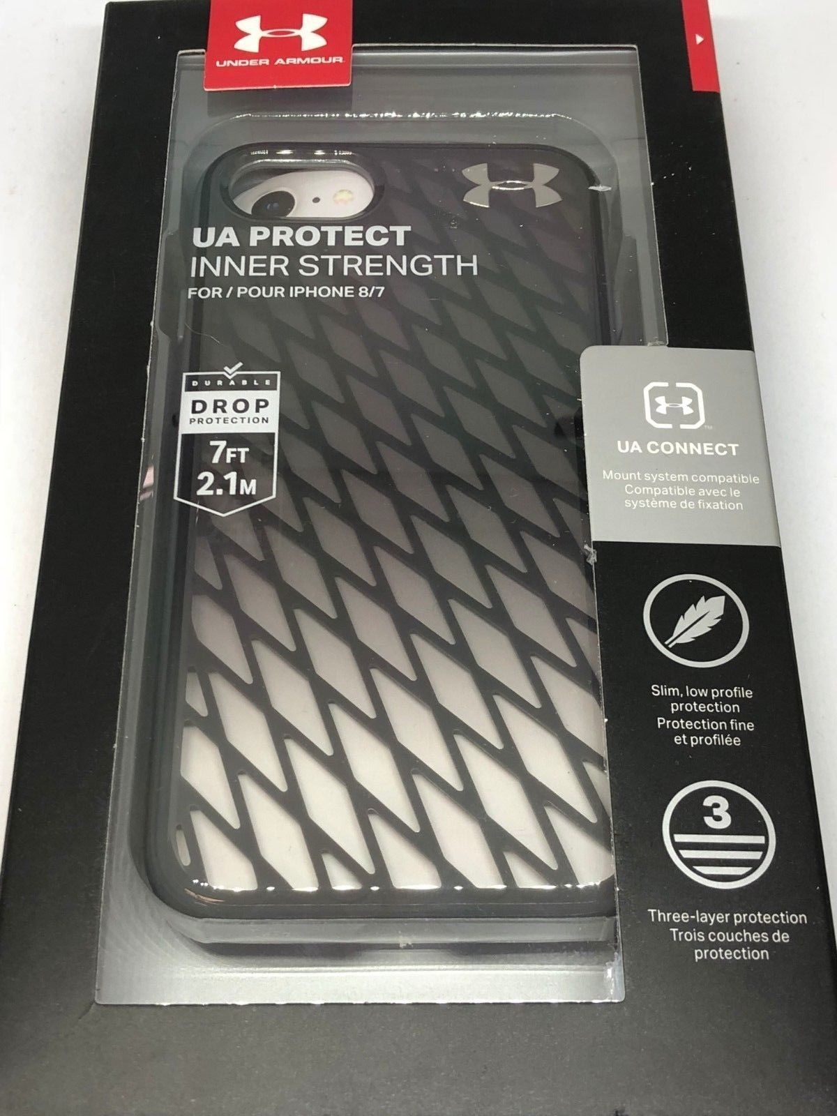 new Under Armour UA Protect INNER STRENGTH BLACK for iPhone 7 + iPhone