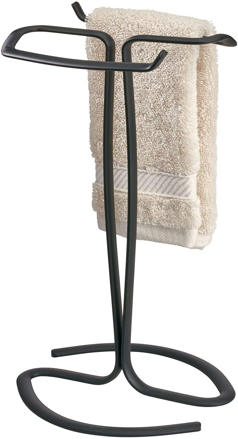 iDesign Axis Metal FreeStanding Hand Towel Drying Rack for Master