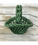 Green Braided Basket Hobbiest Piece - $12.19