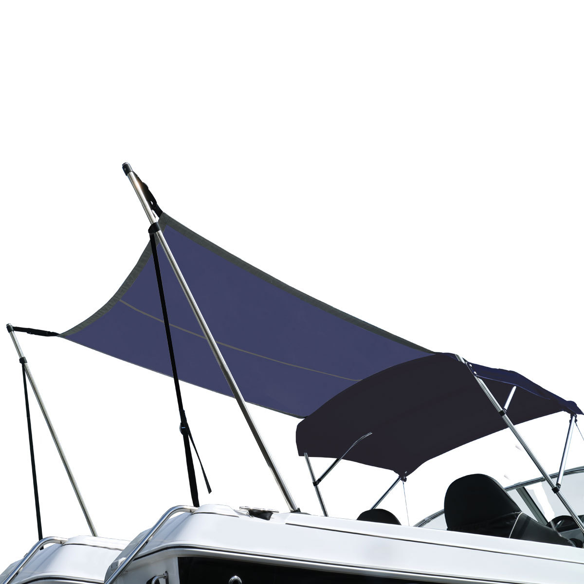 Marine Boat Bimini Top Extension Sun Shade Kit Black Blue Grey MA 046