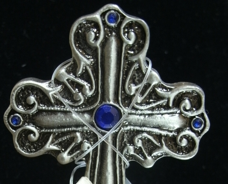 Blue Crystal Rhinestone CROSS by Carson Home Accents NEW Crucifixes