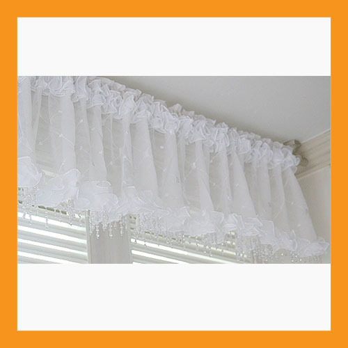 White Beads Valance Curtain Sheer Window And 50 Similar Items