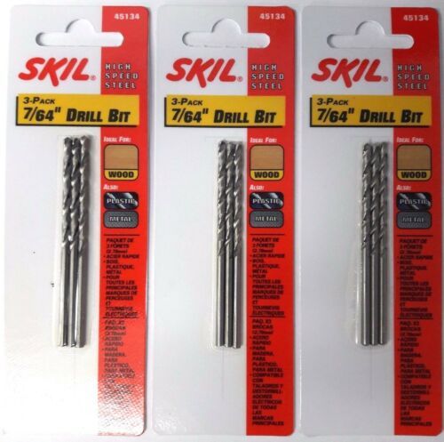 Skil 45134 7/64" HSS Polished Drill Bits 3 Packs of 3 - $3.86