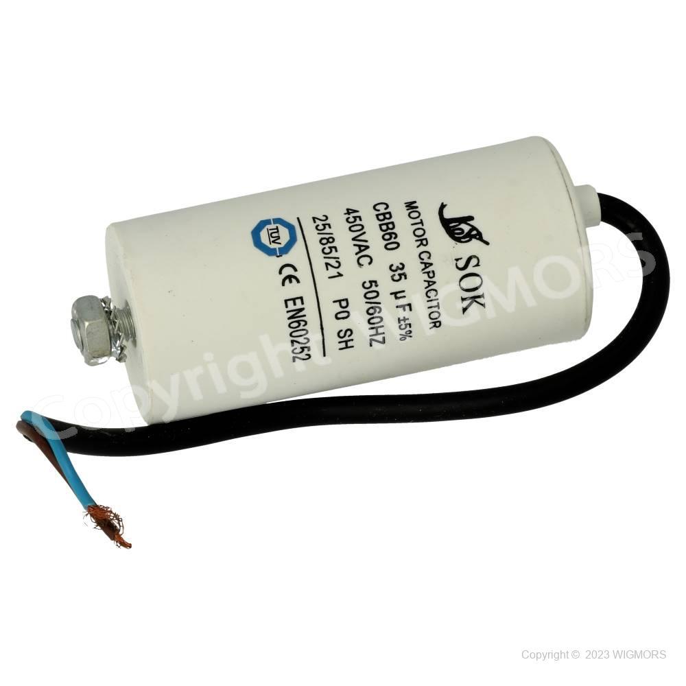Compressor Air Conditioner Run Capacitor 35 uF/450V with cable Capacitors