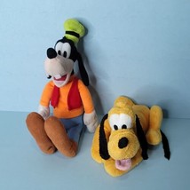 Pluto Goofy Lot of 2 Disney Plush 11" Beanie Stuffed Animal - $24.74