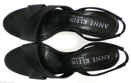 ANNE KLEIN Black Size 7 Silk Slingback Heels Pumps Shoes - $21.75