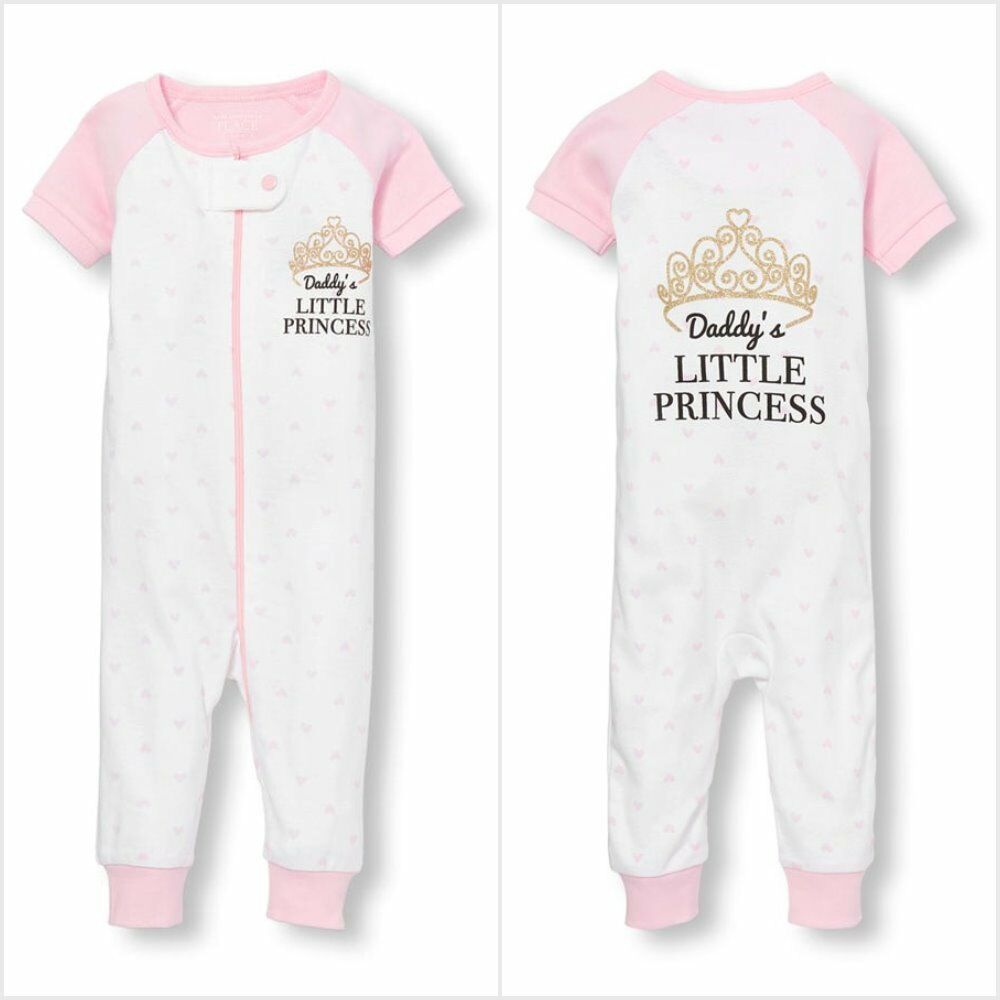 NWT The Childrens Place Strawberry Cherry Girls Footed Fleece Sleeper Pajamas