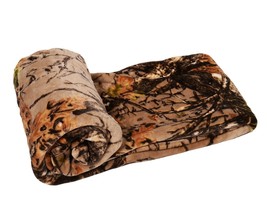 NATURAL TREE CAMO Camouflage Woods Luxury Soft Fleece Cashmere Blanket 60" x 80" image 2