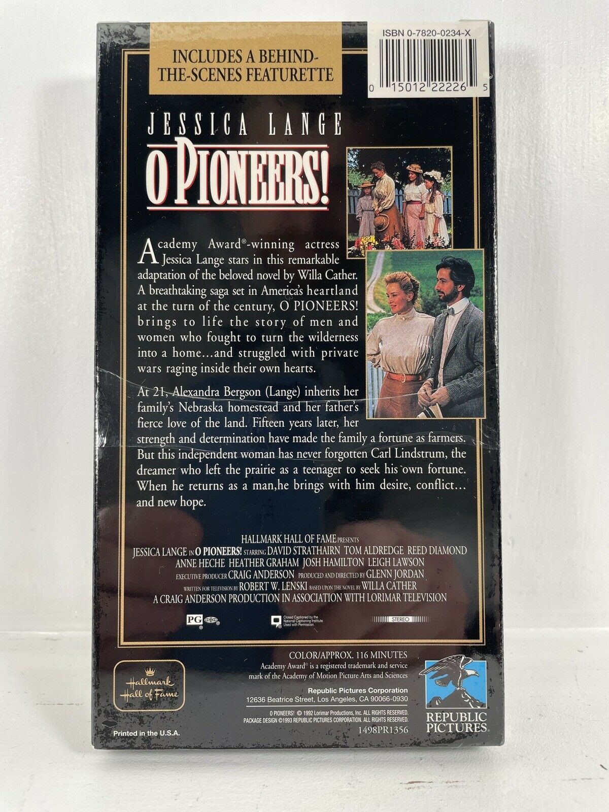 O Pioneers! VHS Jessica Lange, Anne Heche; and similar items