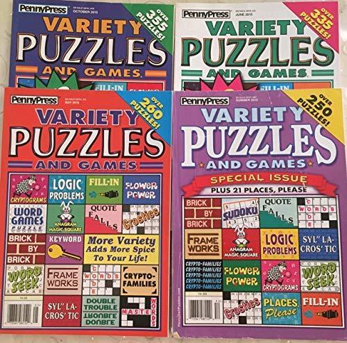 Lot of 4 Penny Press Variety Puzzles And Games Full Size Puzzle Book ...