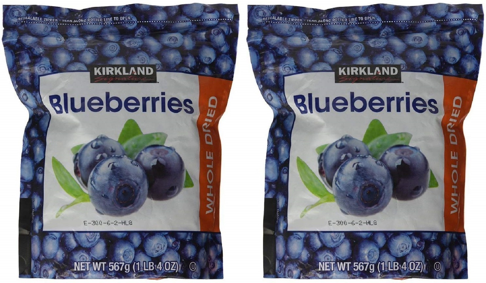 Kirkland Signature - Dried Blueberries, 20 Ounce - Pack of 2