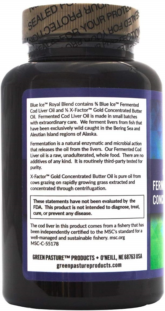 Blue Ice Royal Butter Oil / Fermented Cod Liver Oil Blend (240 Capsules) 2