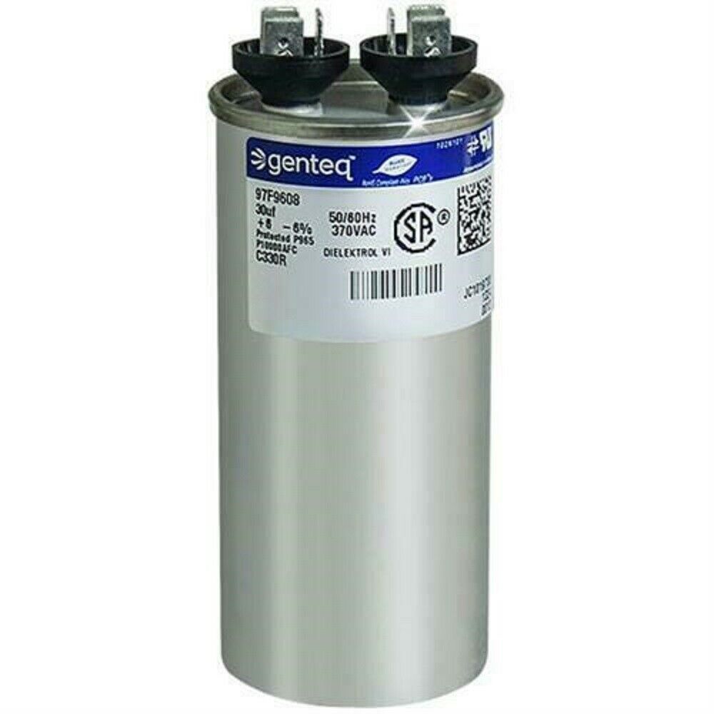 Genteq 30.0 uF 370 VAC 50/60Hz Motor Run Capacitor Replaces Genteq