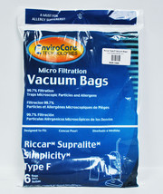Riccar Supralite, Simplicity Type F Vacuum Cleaner Bags, RSR-1444 - $11.66