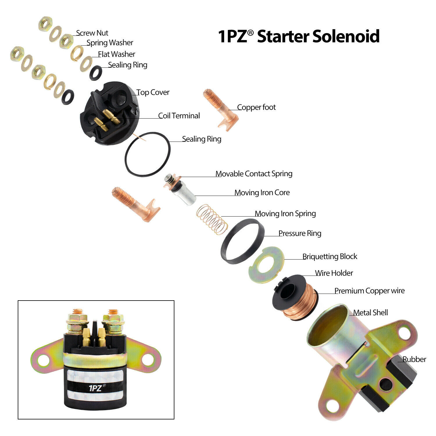 New Starter Solenoid Relay For Honda VTX1800 VTX 1800 C1 C2 F1 F2 F3 N1