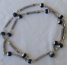 Maskit oynx and metal necklace thumb200