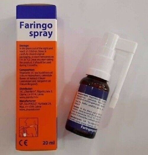 FARINGO SPRAY Sore Throat Spray Antiseptic 20ml Aerosol 100% NATURAL