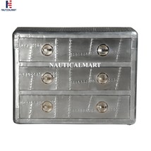 NauticalMart Aviator Three Drawer Chest Aluminium