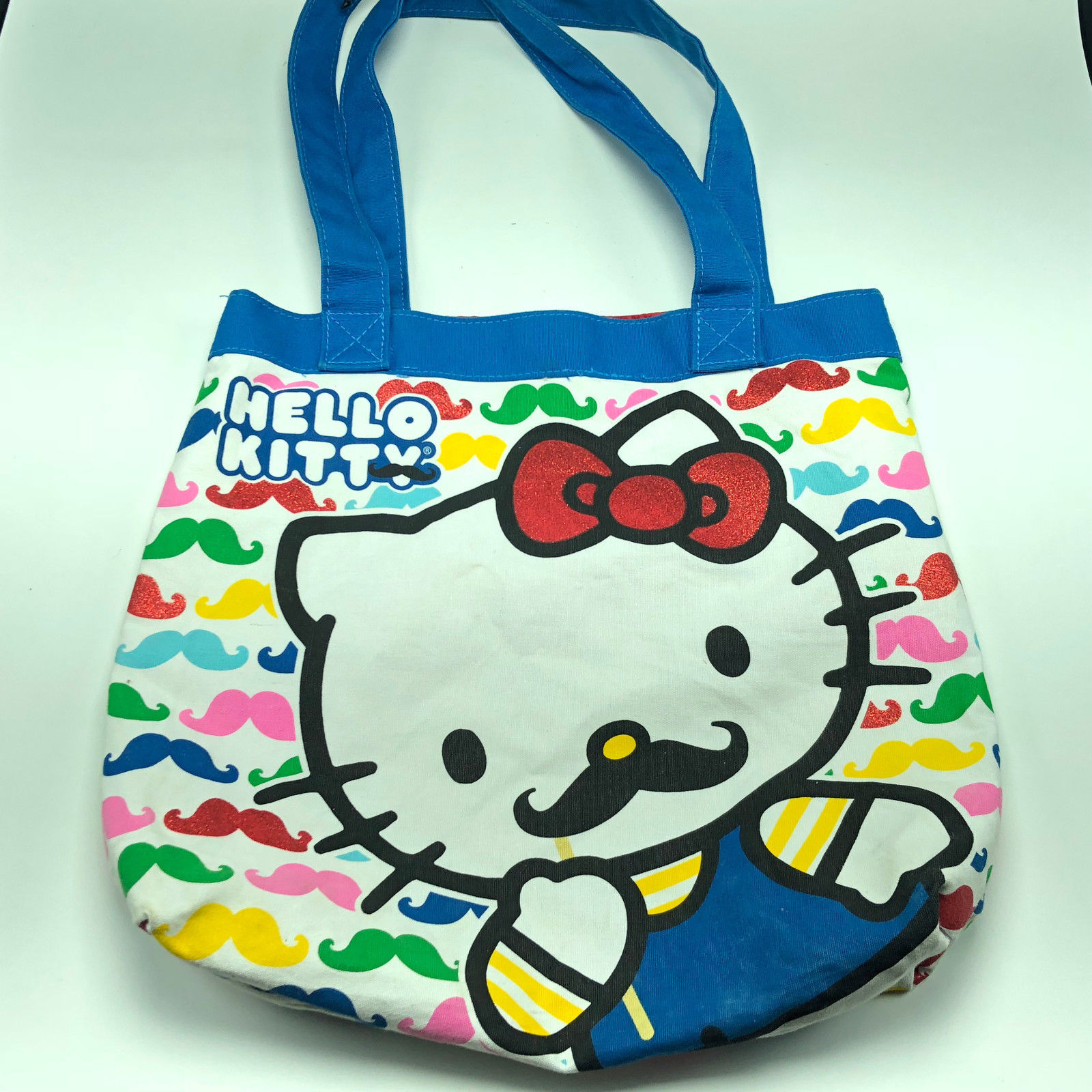 tote Sanrio Hello Kitty White and Pink Glitter Messenger Bag