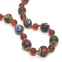 ANTICA MURRINA VENEZIA NECKLACE WITH MURANO GLASS RED 9/11mm SPHERES CO637A11 image 2