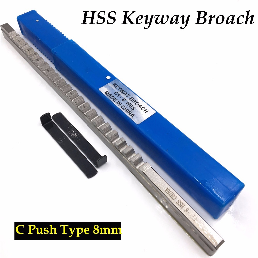 HSS Keyway Broach 8mm C Push Type Metric Size Broaches Cutting