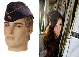 Vintage German Air Force navy side cap beret Luftwaffe hat army forage g... - $6.25