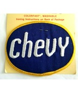 VTG Holm Embroidered Patch Chevy Automobile Advertise USA Oval Blue Yell... - $13.00