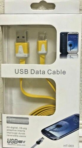 Primary image for USB Data Cable Belikey Charger For Samsung/ Android/ V8 High Speed Cable(Yellow)