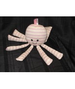 Little JELLYCAT Octavia Octopus Pink White knit sweater crinkle Chimes 9... - $19.79