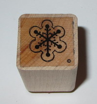 Snowflake Rubber Stamp Close To My Heart Snow Flake Winter Wood Mounted 1" - $3.68