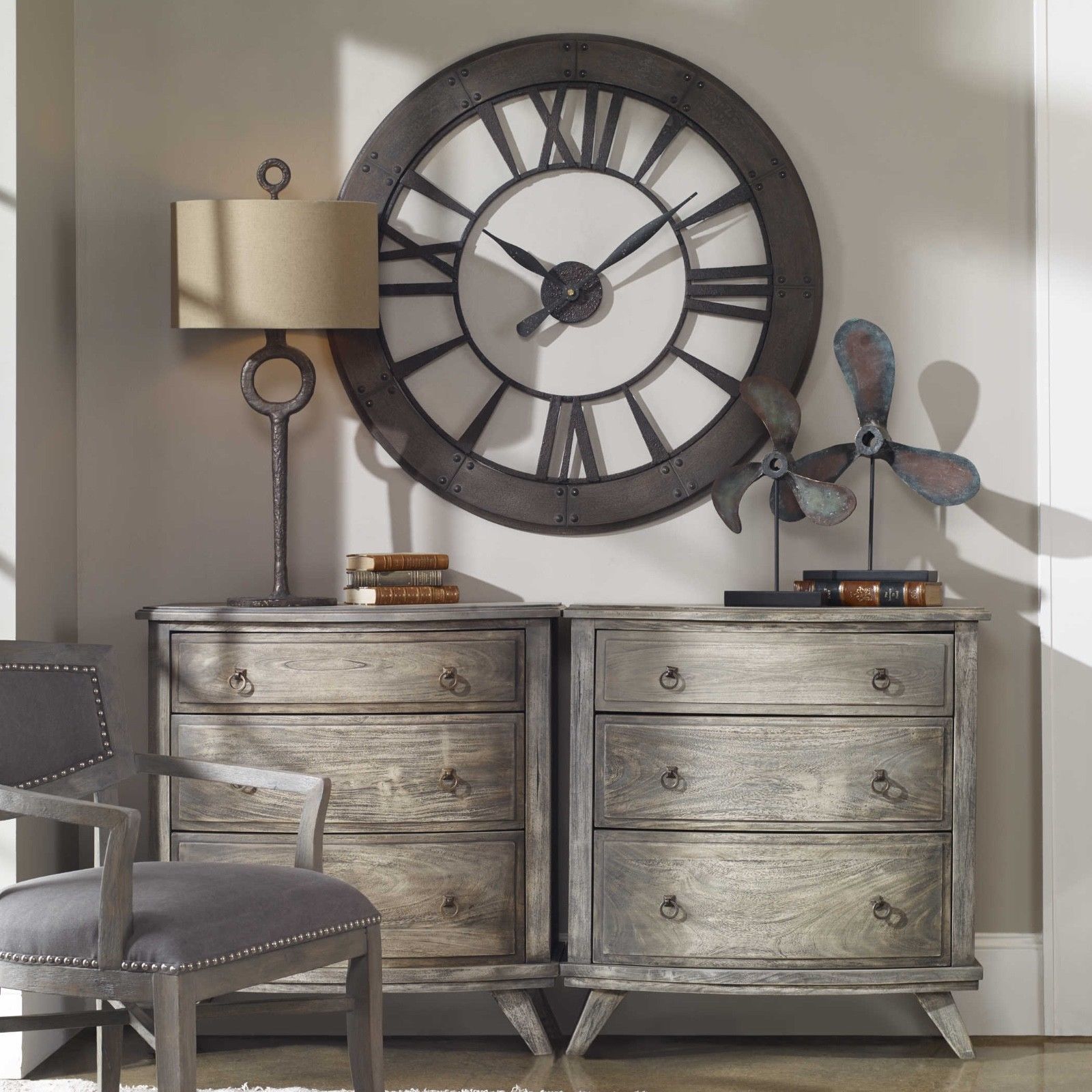 Restoration Hardware Style Round Wall Clock And 20 Similar Items