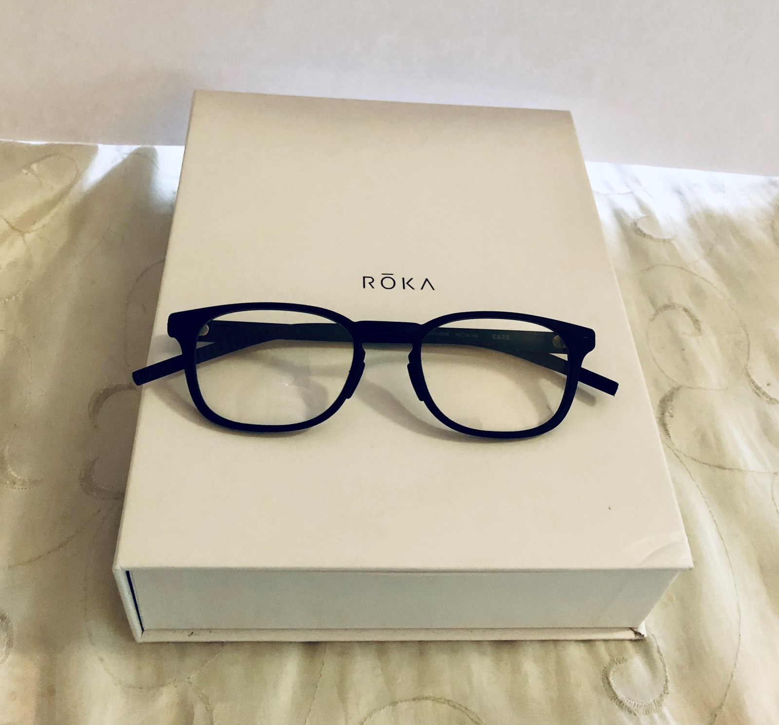 Roka Cade E75030249 Lightweight Rectangular Glasses Eyeglass Frames Small Black Eyeglass Frames