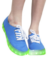 Starry Eyed Jordan - 05w LED Light Strap Sneakers, Blue, USA 6 - $31.64