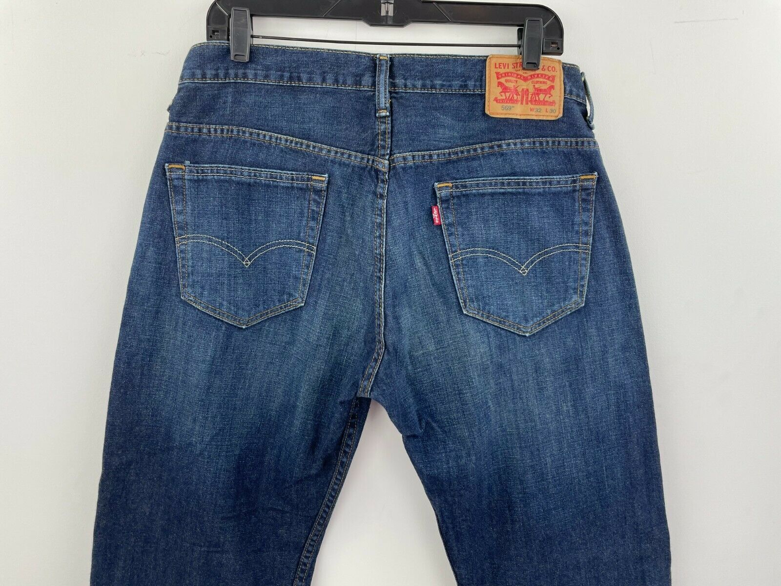 Levis 32x30 569 Jeans Loose Straight Mens Actual Dark Wash Denim 32x29 ...