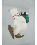 Coca-Cola Bottling Works Collection Ornament Snow Shoe Polar Bear Christmas - $9.41