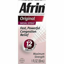 3 X Afrin Original 12 Hour Nasal Decongestant Allergy Spray 30mL  Exp 07/23 - $13.99