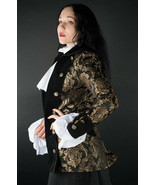 Black Gold Brocade Gothic Victorian Jacket Steampunk Short Pirate Prince... - $119.99