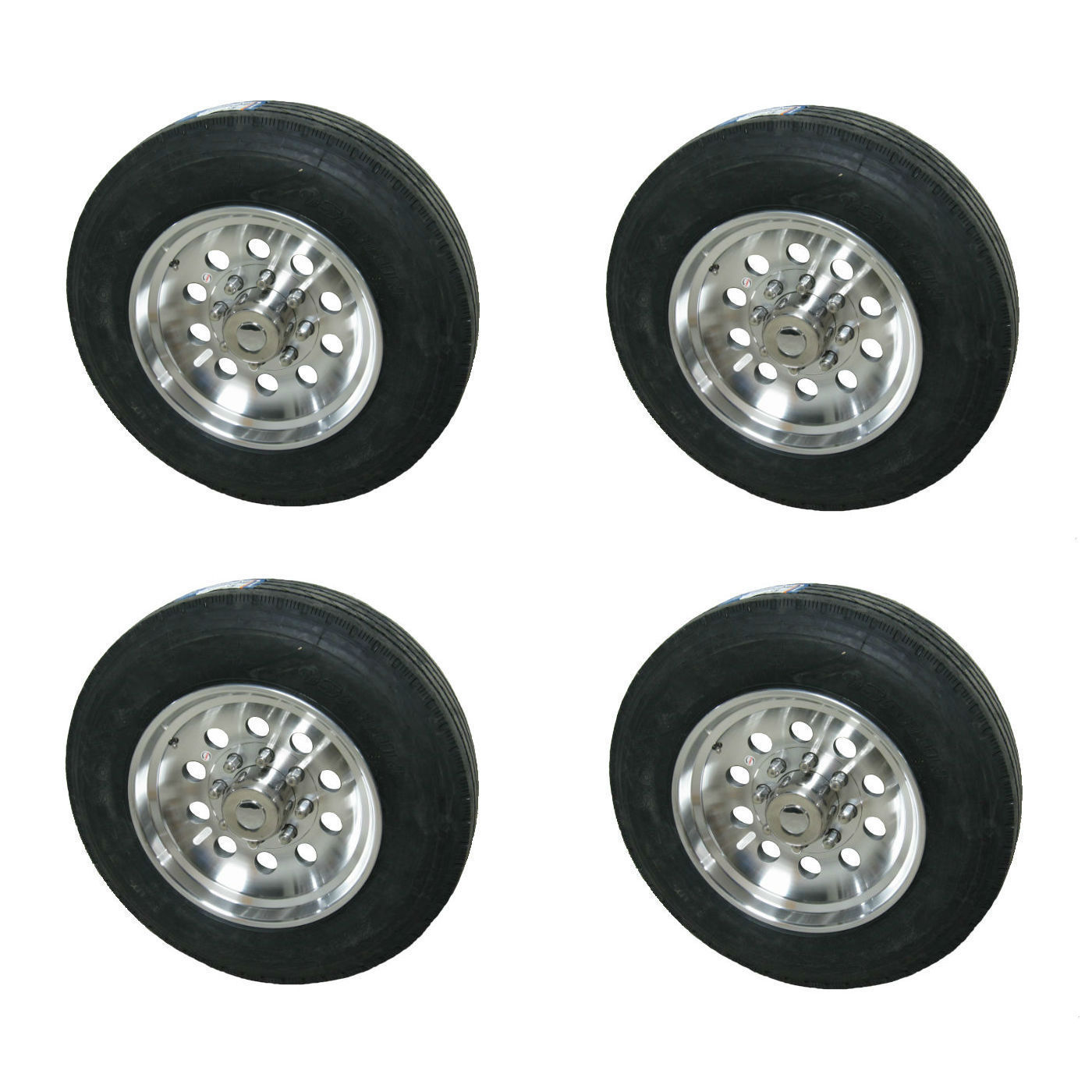 *4* Sailun S637 215/75R17.5 LRH Radial Trailer Tires & Wheels Sumec Mod