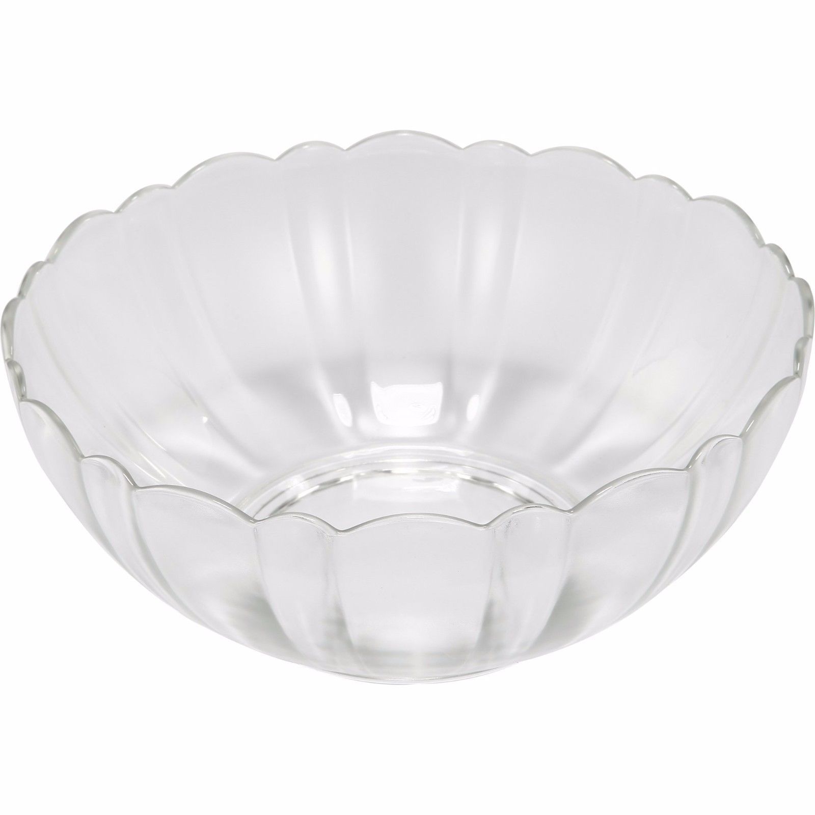 Glass Serving Bowl Clear party entertain decorative abstract round