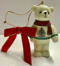 Spode TEDDY BEAR Christmas Tree Ornament - 2015 - In Original Box - 3" Tall CUTE - $17.94