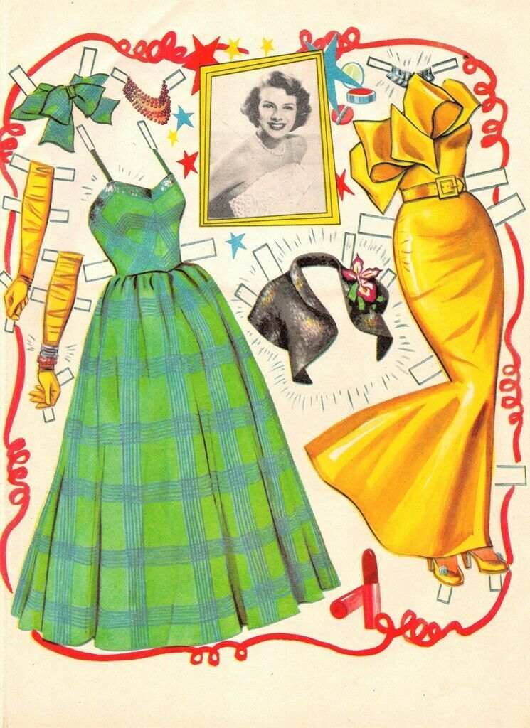 VINTAGE UNCUT 1959 ROSEMARY CLOONEY PAPER DOLLS1 REPRODUCTIONFOLDER