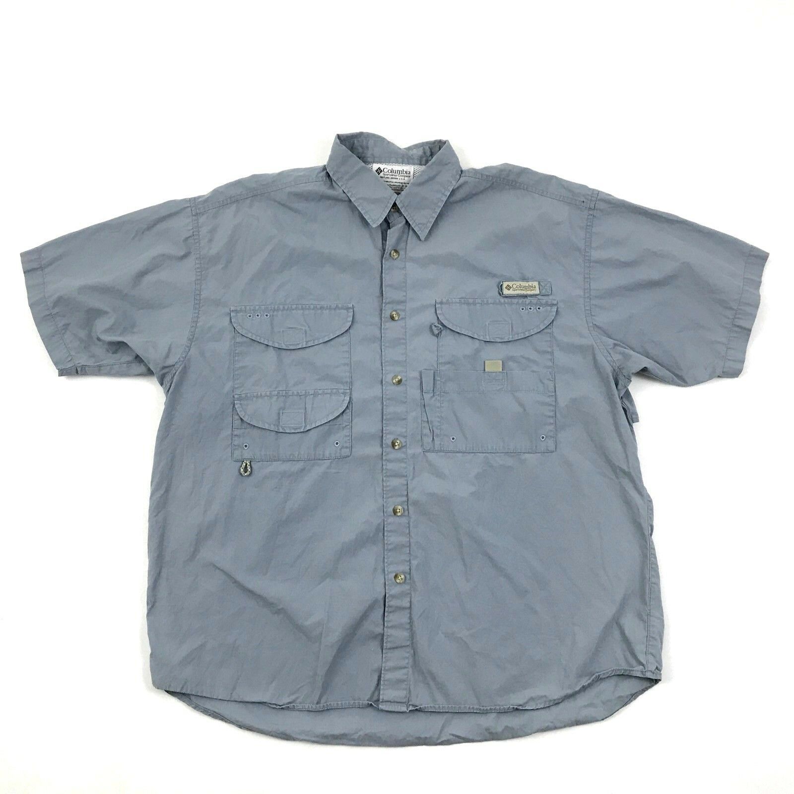 light blue columbia fishing shirt