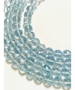 Natural Blue Topaz,Round Micro Faceted Cut Size 6mm 8” Strand - $119.00
