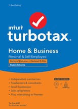 Intuit, TurboTax Home & Business 2021 Tax Software, Federal and State Tax Return - $98.88