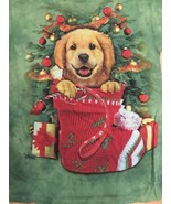 The Mountain Golden Stocking T-Shirt Vincent Hie Retriever Puppy Christmas C19 - $26.13
