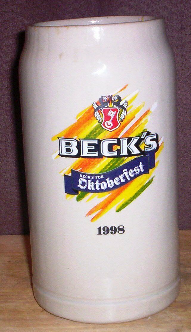 Primary image for COLLECTIBLE GERMAN BREWERIANA- BECK'S OKTOBERFEST 1998 ONE LITER STONEWARE STEIN