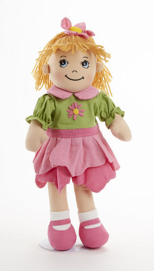 Image 2 of Sweet Delton Apple Dumplin Petal Cloth Doll in Pink & Green Dress, 14