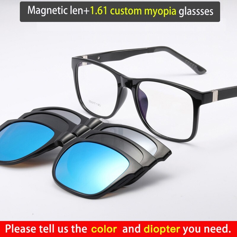 New Magnetic Clip On Sunglasses Polarized Lens Cover Over Prescription Glasses O Sunglasses