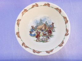 Royal Doulton Bunnykins Bowl Nice Camping Bunnies - $12.82