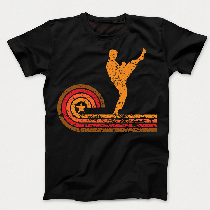 Retro Style Karate Vintage Martial Arts Kids TShirt TShirts